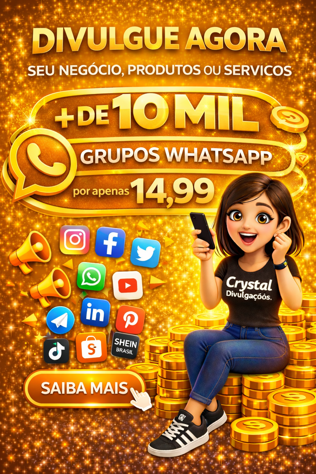 Logo do grupo 🔥Grupo 14,99 Lista + de 10mil grupos de whatsapp🔥