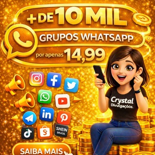 Logo do grupo 💥Grupo Crystal Divulgações lista +10mil grupos whatsapp 14,99